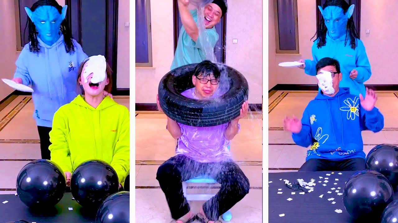 Family Games丨balloon Popping Challenge, Beware Of The Cream Bomb Penalty! #Partygames#Funnyfamily