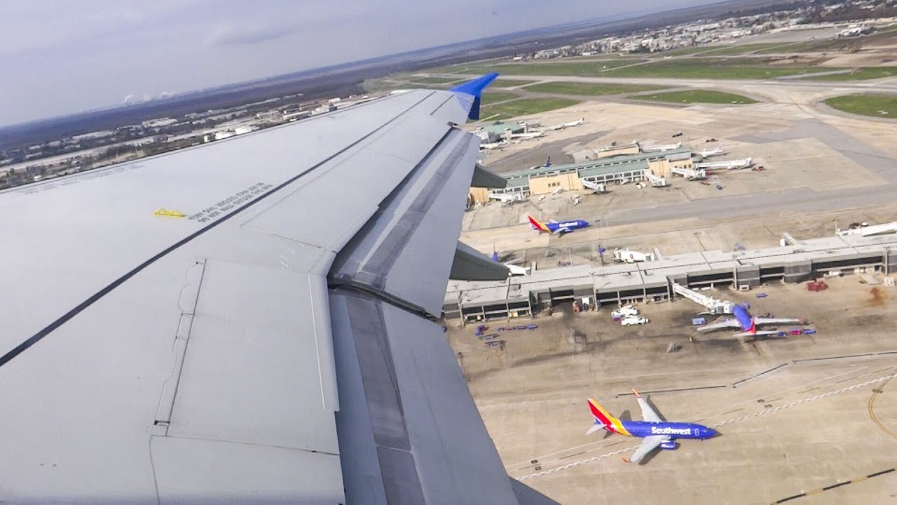 Allegiant Air A319 stunning scenic takeoff from New Orleans!