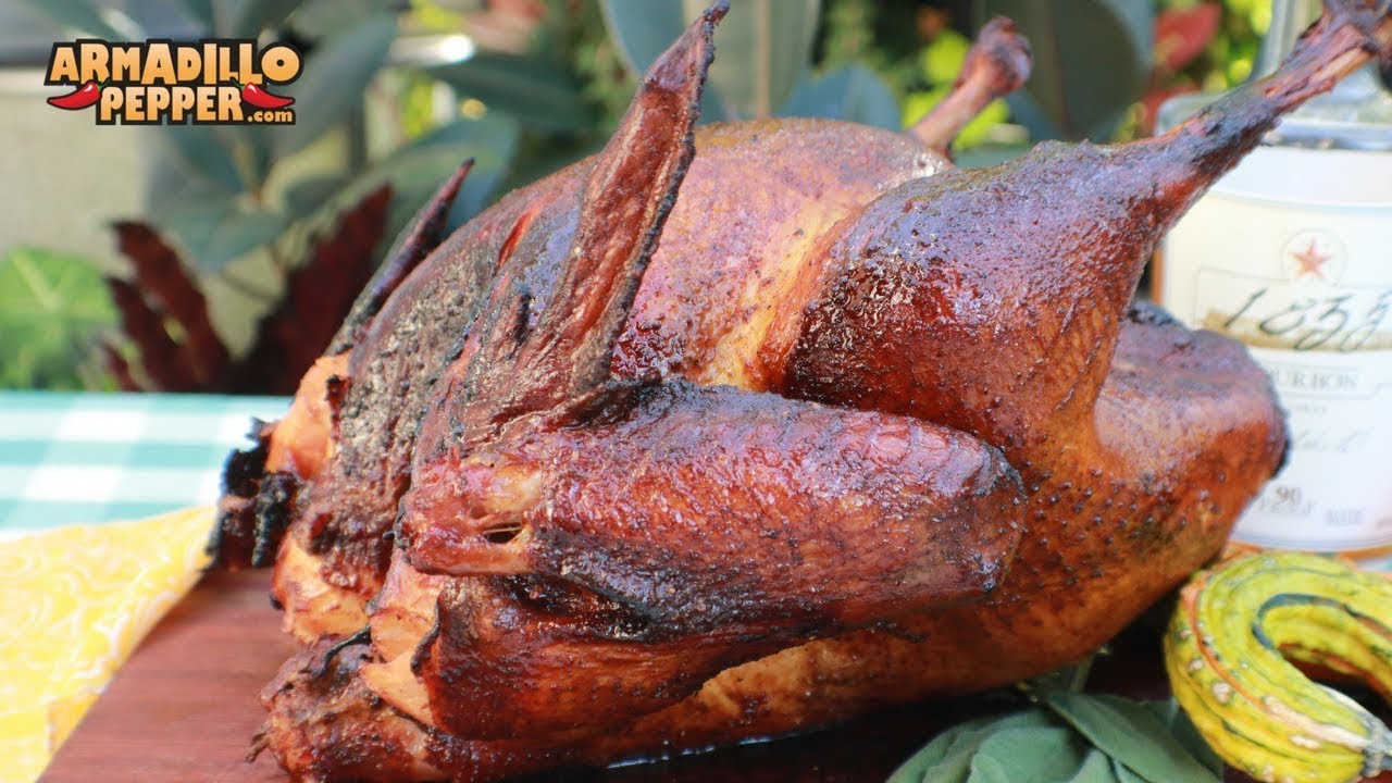 Texas Pecan Smoked Turkey with Bourbon-Honey Glaze | How to Smoke Turkey on the Pit Barrel Cooker