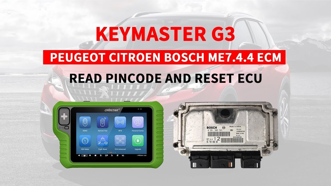 OBDSTAR G3 Read Pin Code and Reset ECU PSA Bosch ME7.4.4 - OBDII365