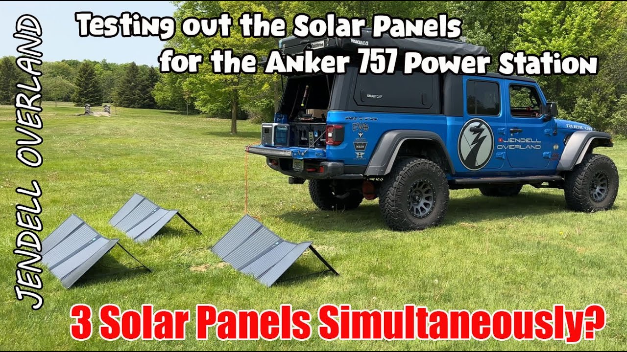 Testing out the Anker Solar Panels for the 757 Power Station