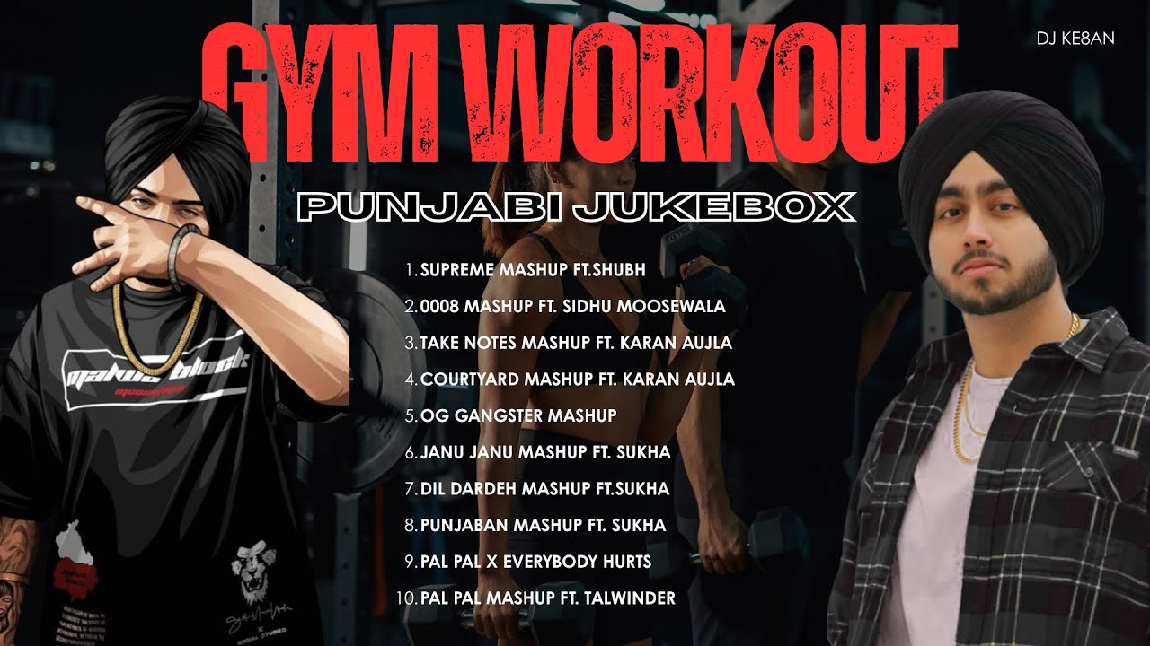 Punjabi Hip-Hop Gym Workout Mix💪 Part - 1 | High Bass Beats ft. Shubh, Sidhu Moosewala | DJ KE8AN