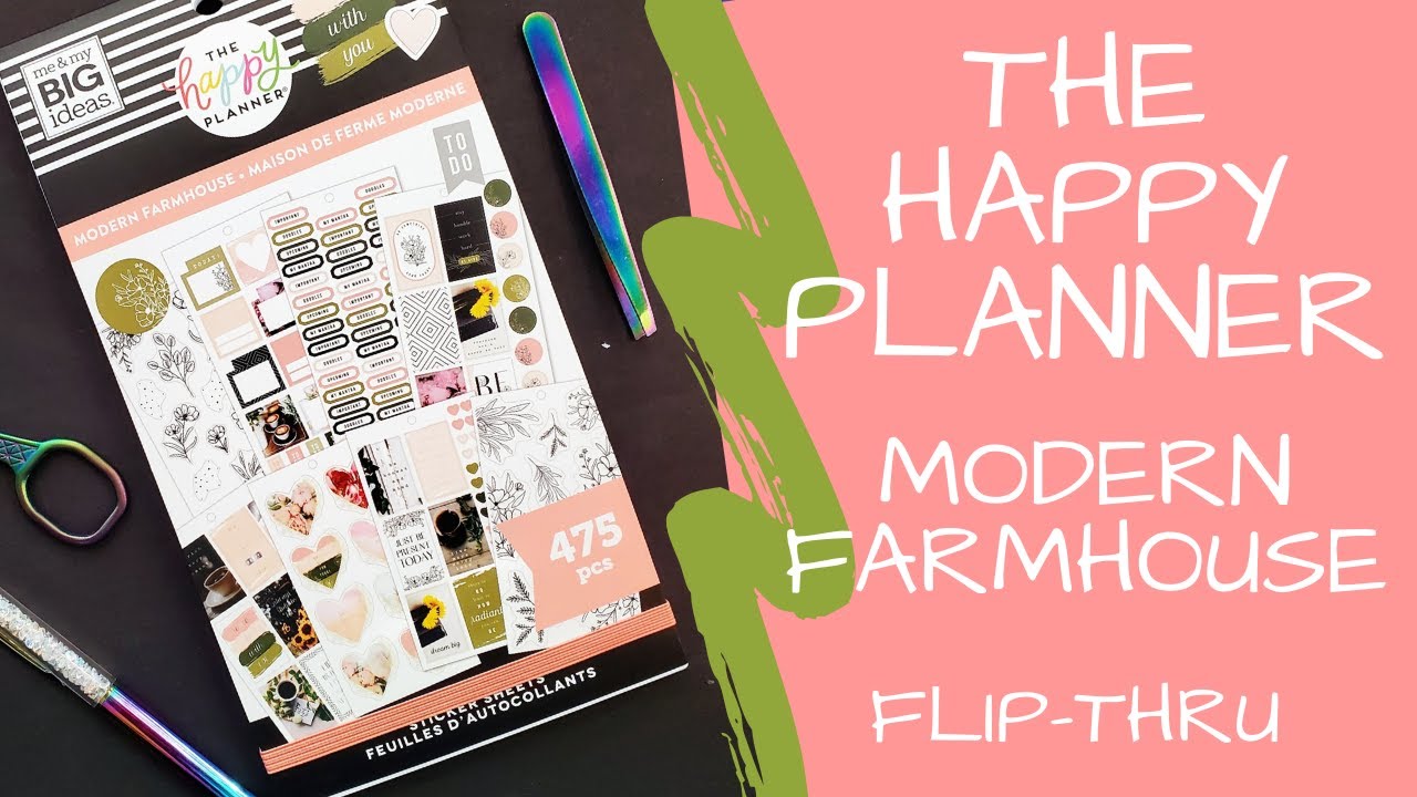 Modern Farmhouse | Sticker Book Flip-Thru | Happy Planner 2020 Spring Release