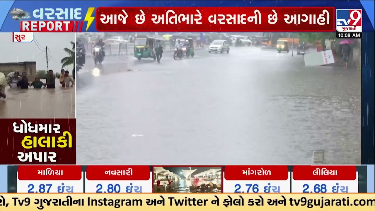 Surat faces waterlogging woes as heavy rain continues across the city | Gujarat Rain | Monsoon 2026