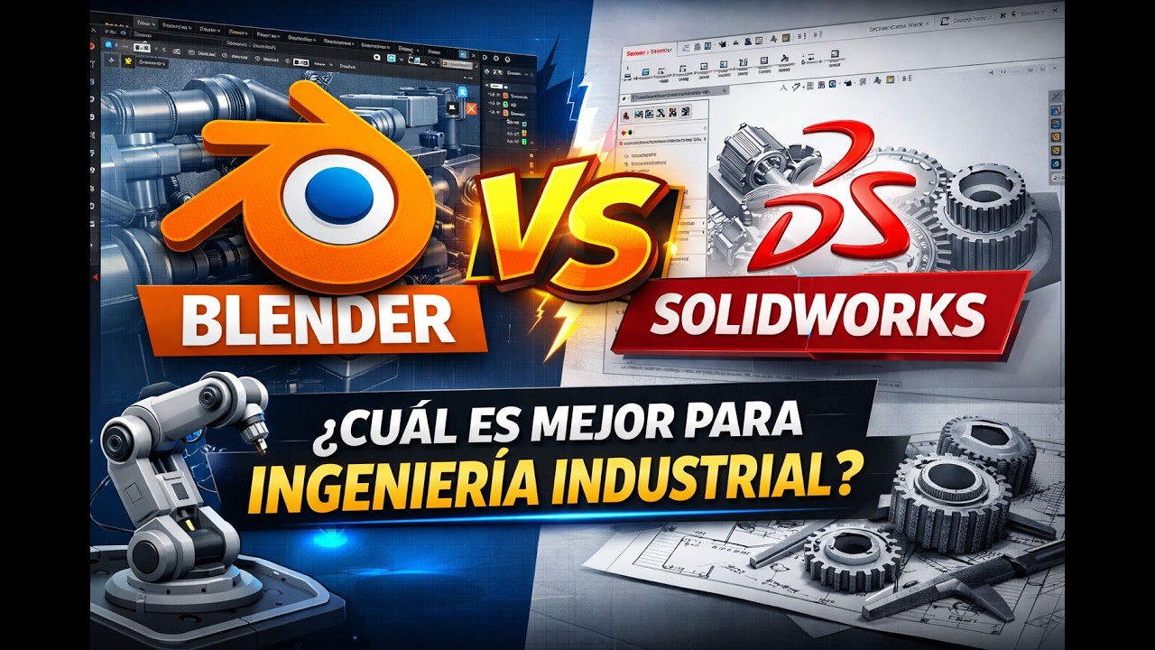 Blender vs SolidWorks 🆚 | Interfaz y Uso en Ingeniería Industrial ¿Cuál Conviene Más?