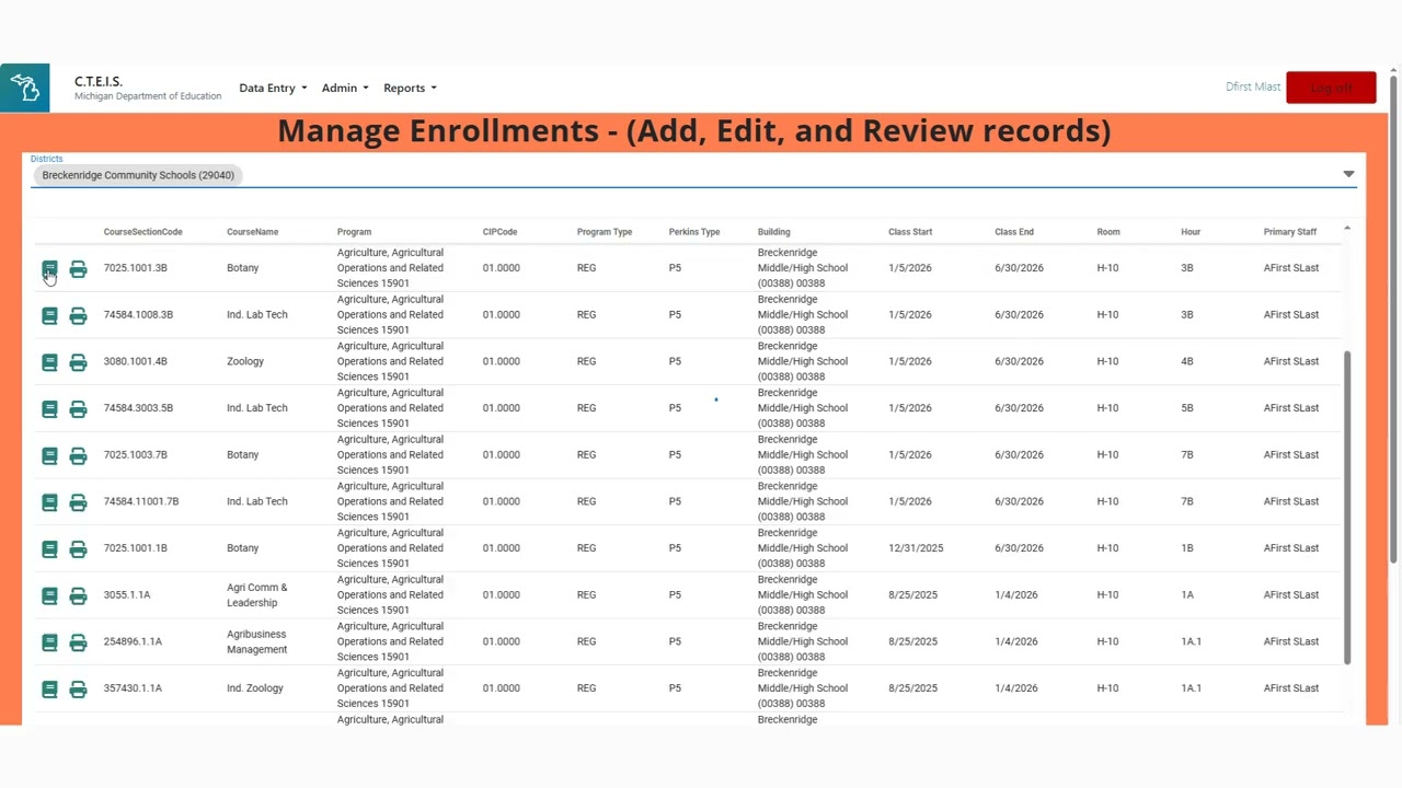 CTEIS Manage Work Based Learning Training Videos