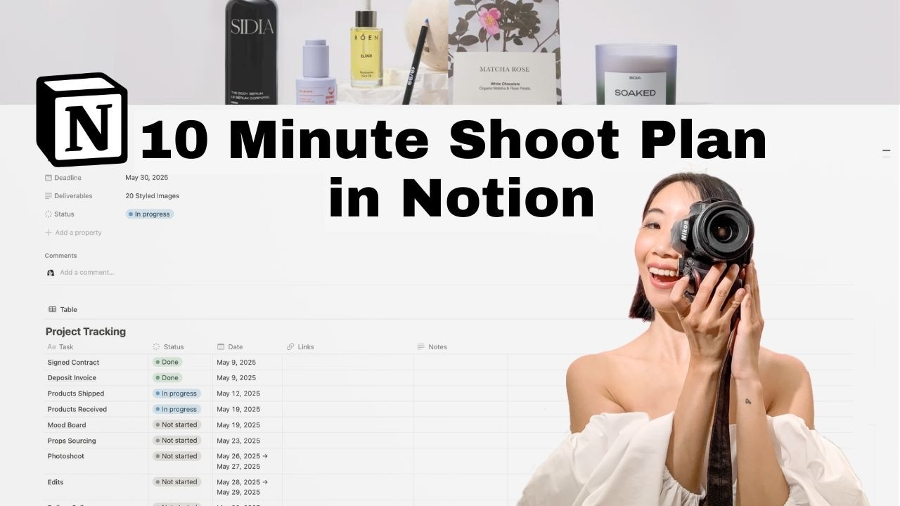 Use Notion to Organize Your Photoshoot Workflow Like a Pro | Client Portal Tutorial