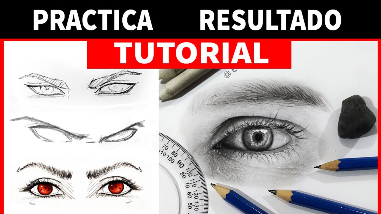 Como dibujar OJOS REALISTAS muy FACIL paso a paso - Esteban Arts