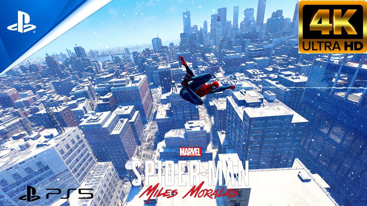 Spider-Man Miles Morales swinging p4