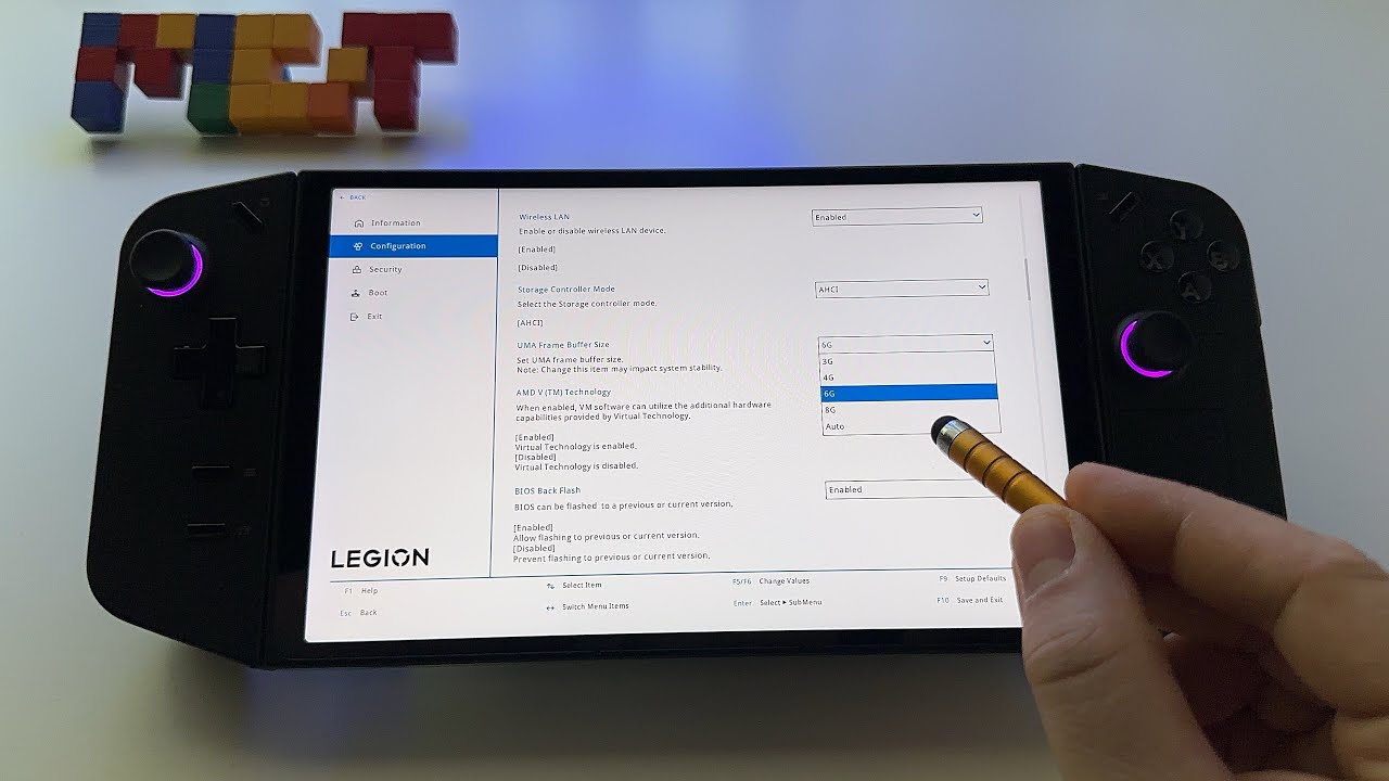 Настройки BIOS UEFI на Lenovo Legion Go
