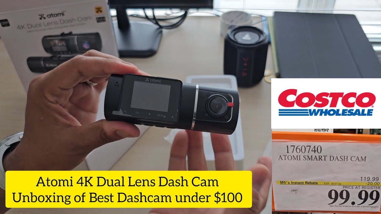 Распаковка Atomi 4K Dual Lens Dash Cam от Costco | Лучший видеорегистратор до 100 долларов