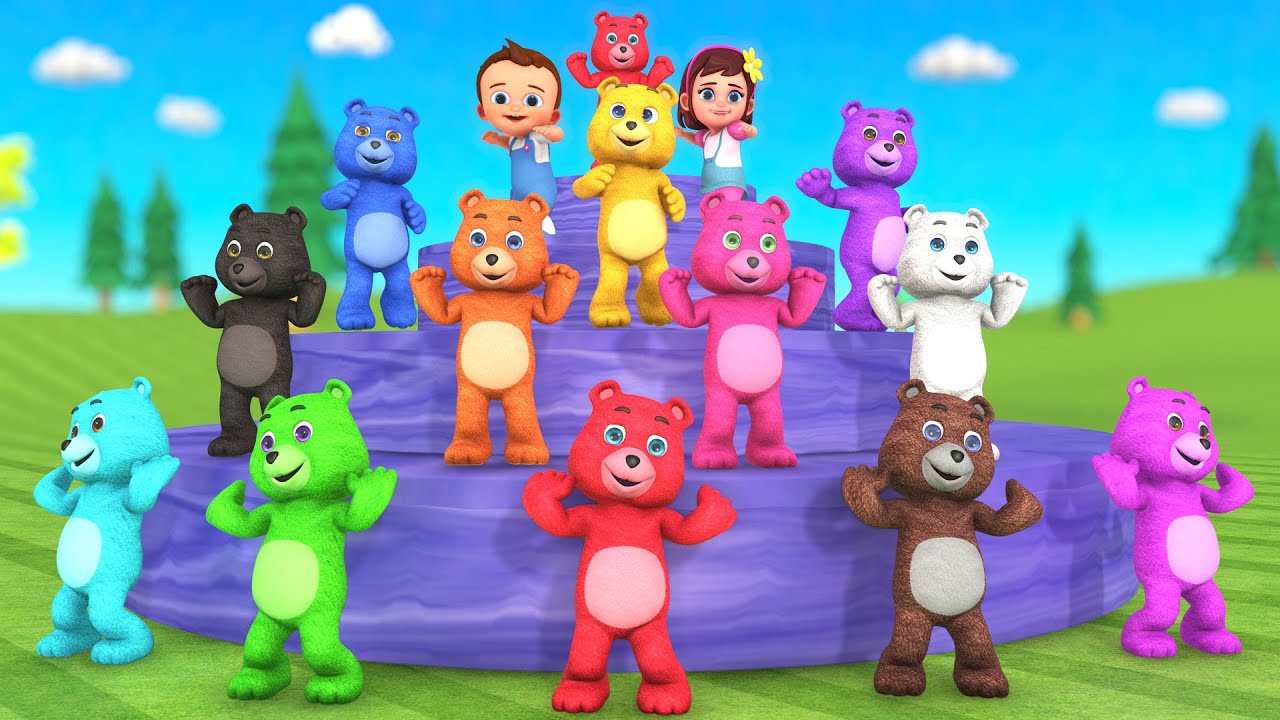 Teddy Bear Teddy Bear Turn Around Song - English Nursery Rhymes for Kids Children | Super Crazy Kids