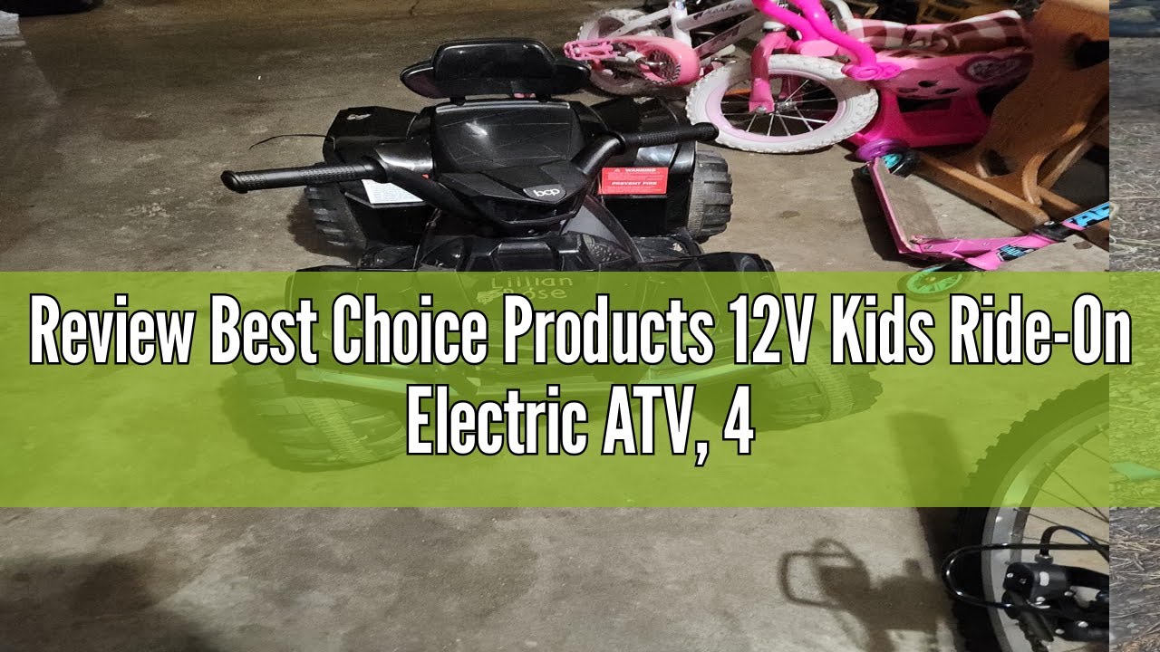 Review Best Choice Products 12V Kids Ride-On Electric ATV, 4-Wheeler Quad Car Toy w/Bluetooth Audio,