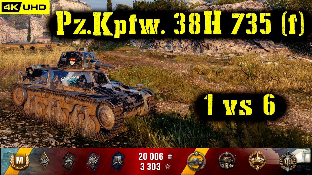 World of Tanks Pz.Kpfw. 38H 735 (f) Replay - 10 Kills 1.1K DMG(Patch 1.4.0)