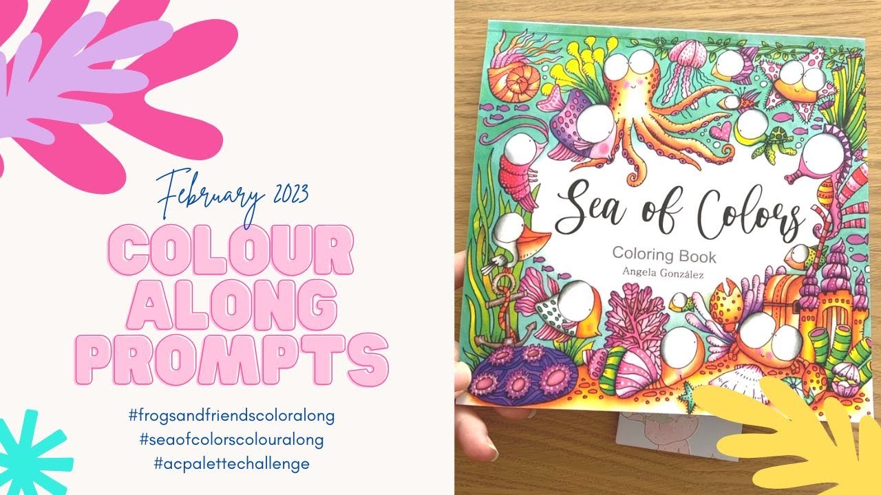 February 2023 Colour Along Prompts - Adult Colouring