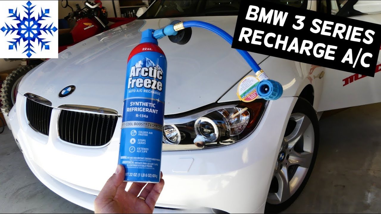 HOW TO RECHARGE AC AIR CONDITIONER ON BMW E90 E91 E92 E93
