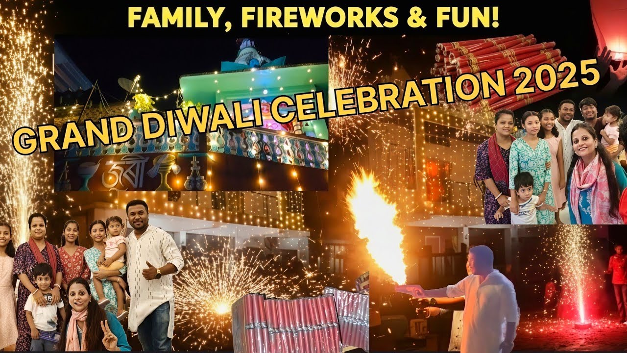 😱WOW😱 How we Celebrated Diwali2025 See the Variety #fireworks #diwali #dipawali #festival #family