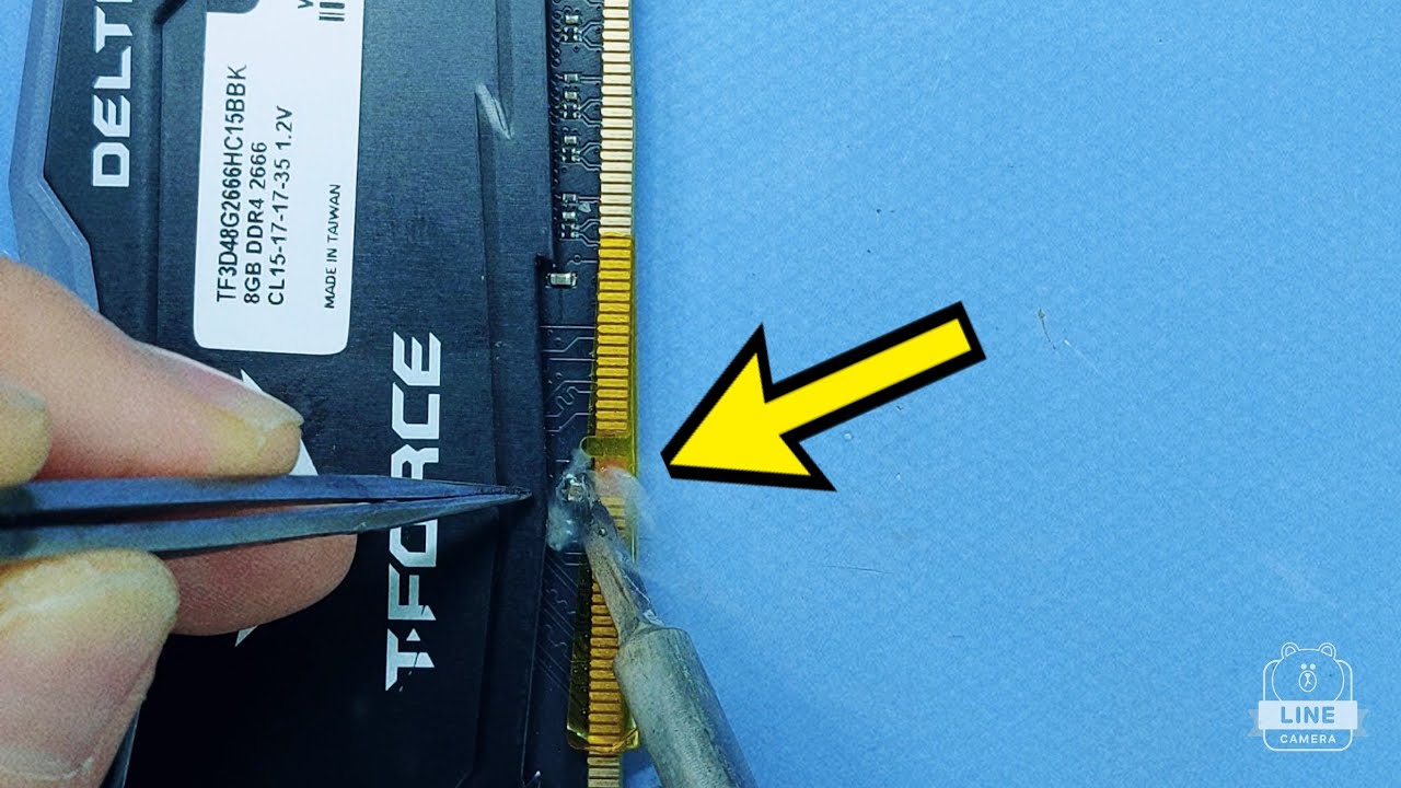 256.간단한 램 불량 수리하기ㅣT-Force Delta Simple RAM defect repair#납땜 #soldering