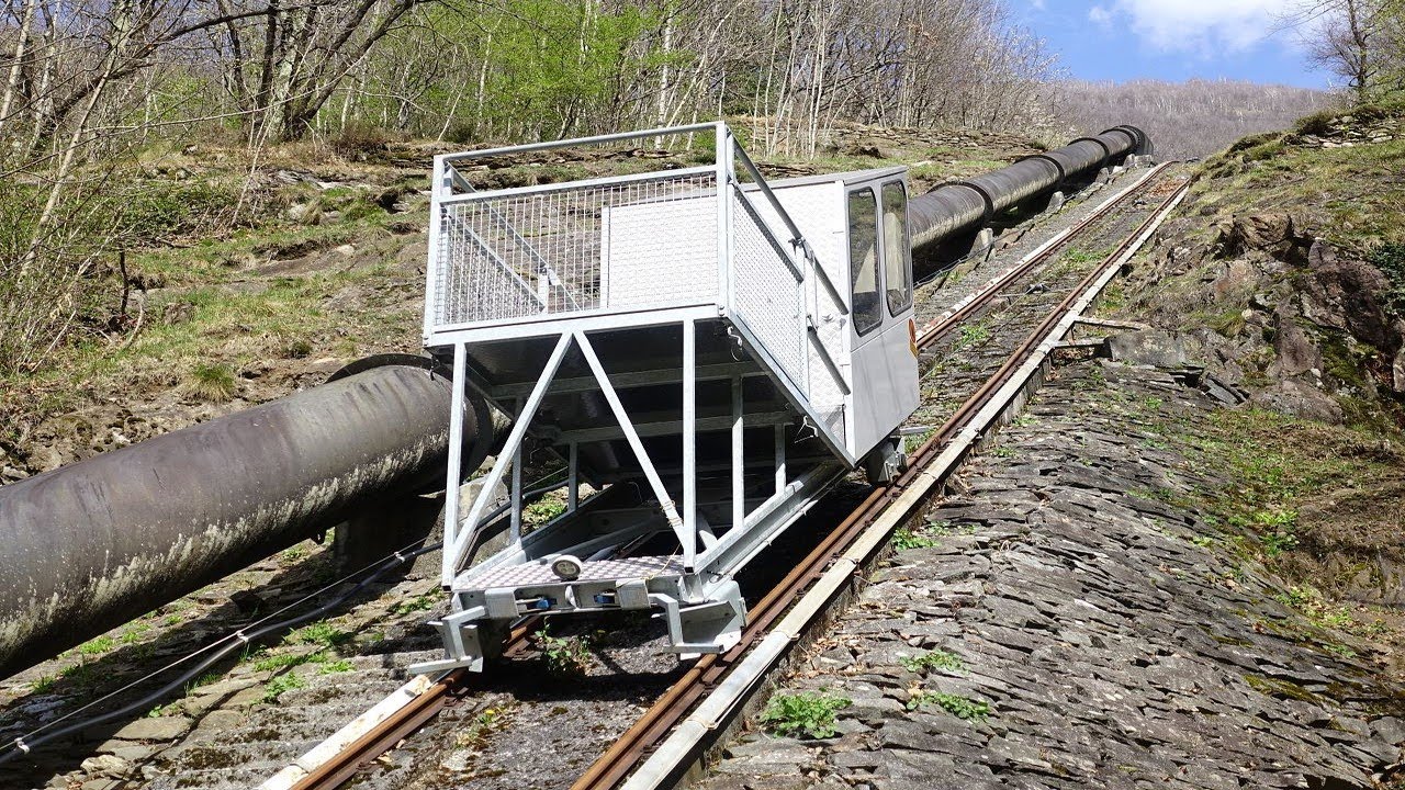 Standseilbahn 6674.01 Someo Giumaglio Bergfahrt Wasserschloss Zött-Lirughiee funicolare funicular