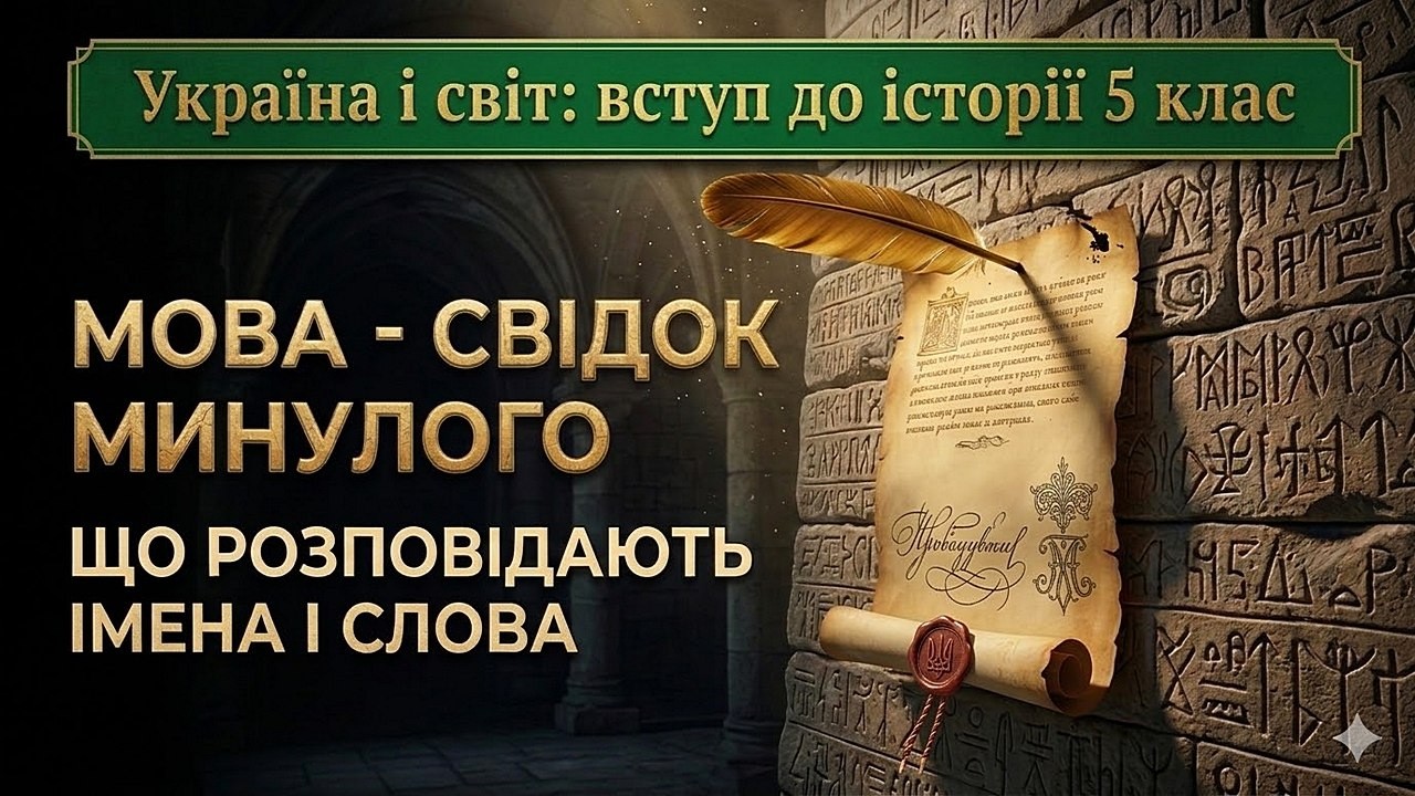 Мова - свідок минулого? 💬 Історія в іменах та прізвищах | Україна і світ: Вступ до історії 5 клас