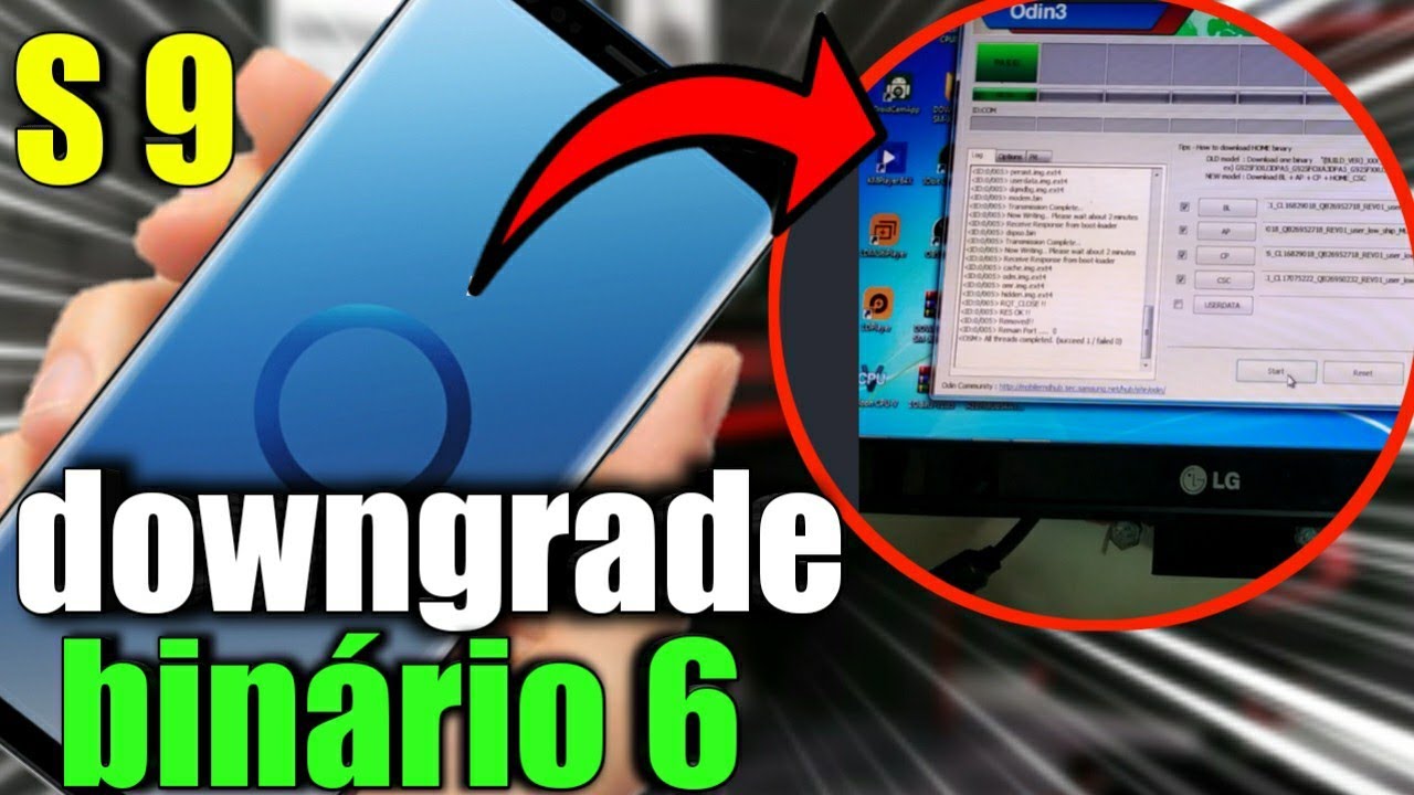 downgrade celular Samsung S9 g9600 e g9650, do Android 10 para Android 9 binário 6