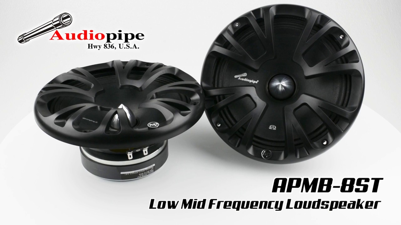 Audiopipe TV:  APMB-8ST Low Mid Frequency Loudspeaker Pair