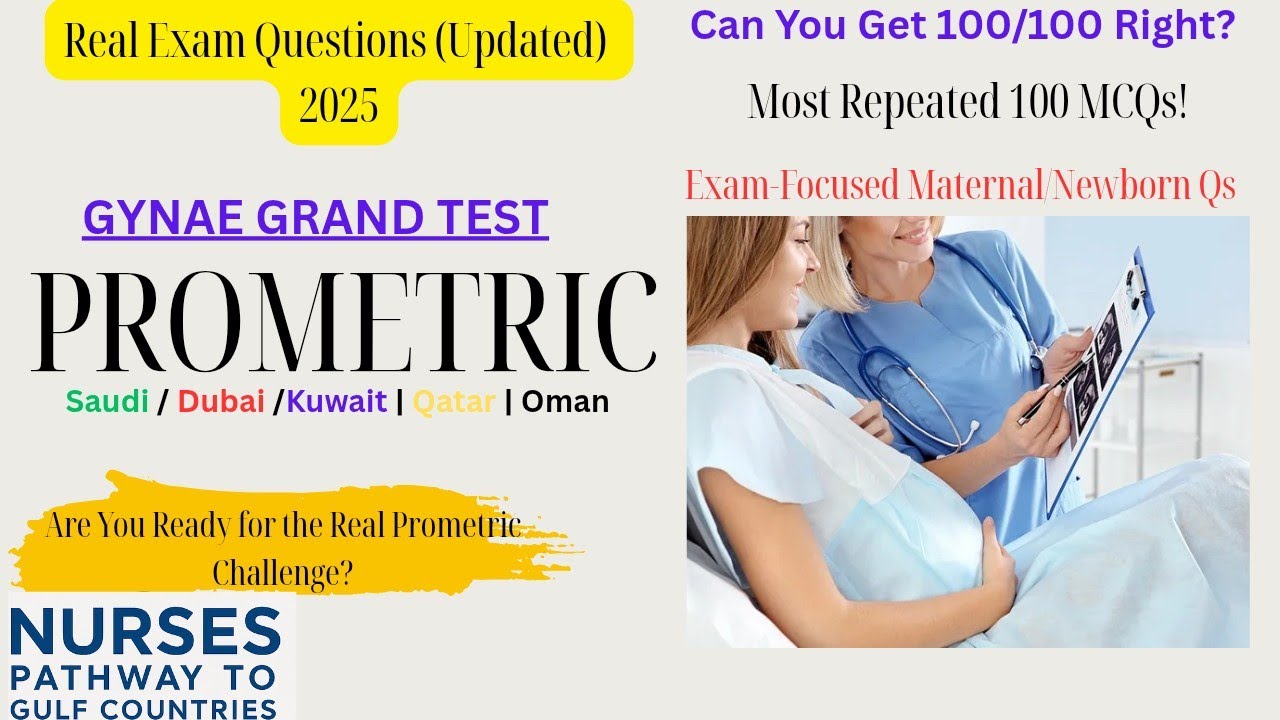 Prometric Grand Test 3 |Most Repeated Real Exam Gynae & Newborn 2025 MCQs | DHA | OMAN | SAUDI|QATAR