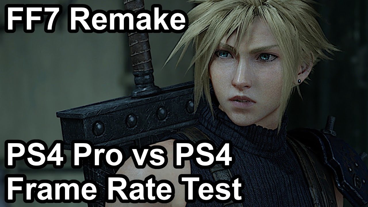 Final Fantasy 7 Remake PS4 Pro vs PS4 Frame Rate Comparison