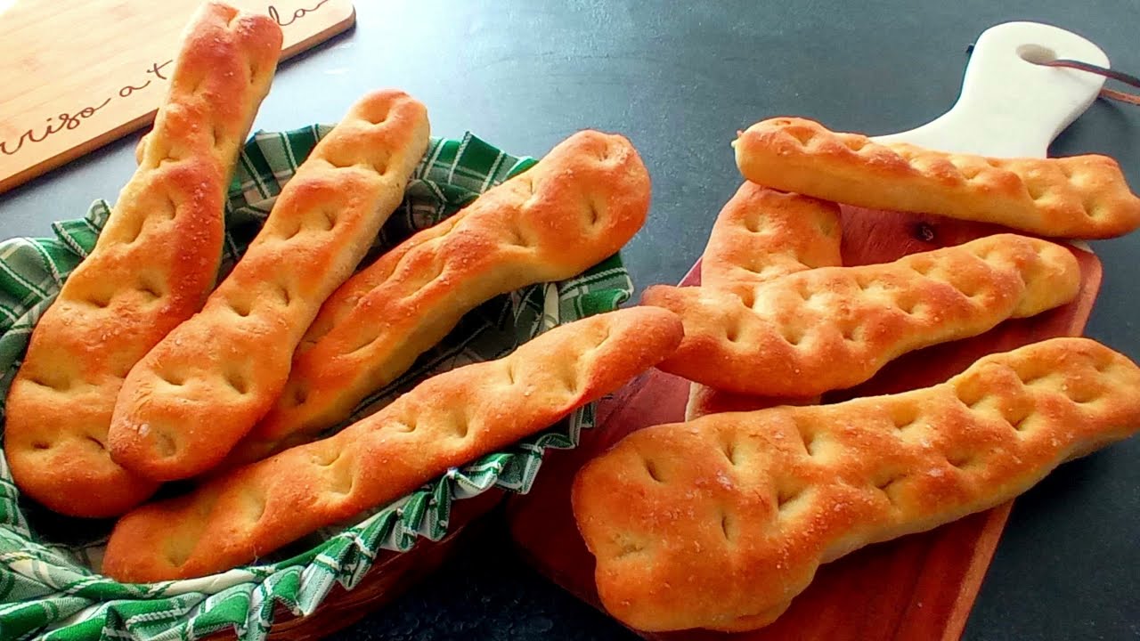 LINGUE DI FOCACCIA AL FARRO E SEMOLA - CROCCANTI E SAPORITE - FACILI SENZA IMPASTO