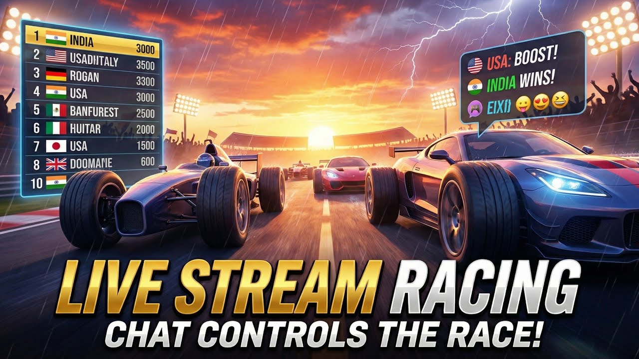 🔴 World Racing LIVE 🌍 Interactive Chat Game! Which Country Will Win?