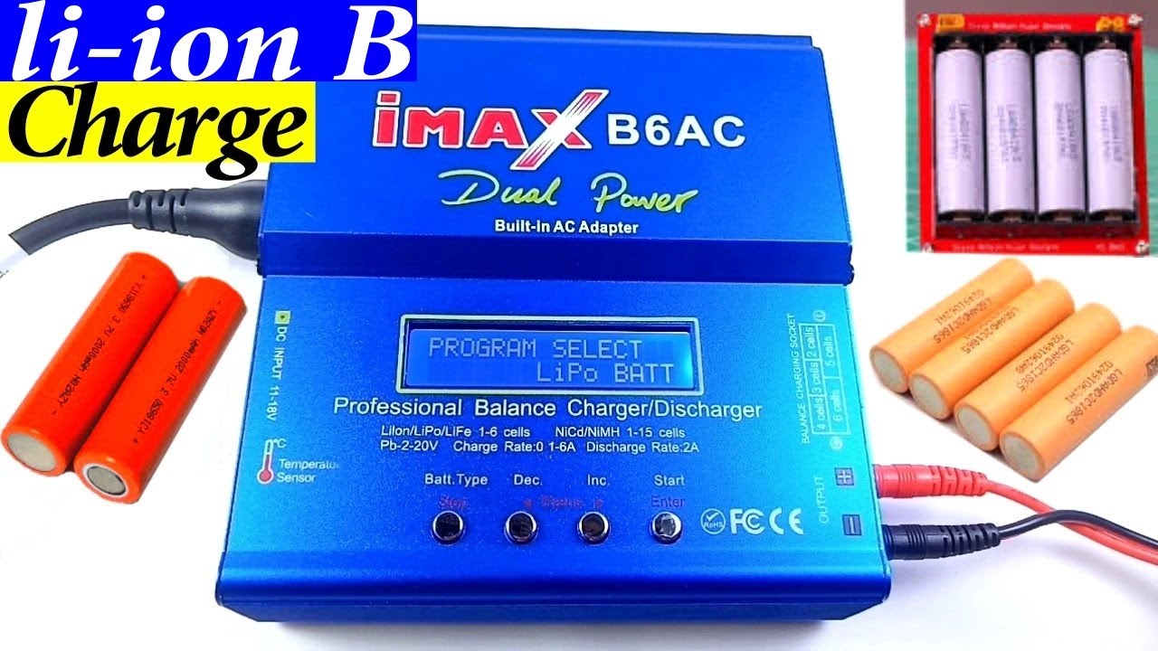Li-ion Battery charge with B6 charger | How to charge li-ion battery pack using IMAX b6 | SWORK | SW