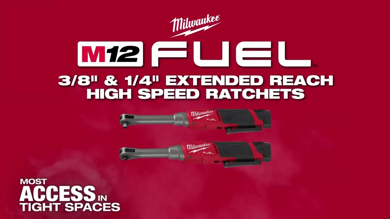 M12 FUEL&trade; Extended Reach High Speed Ratchet - M12 FIR38LR & M12 FIR14LR
