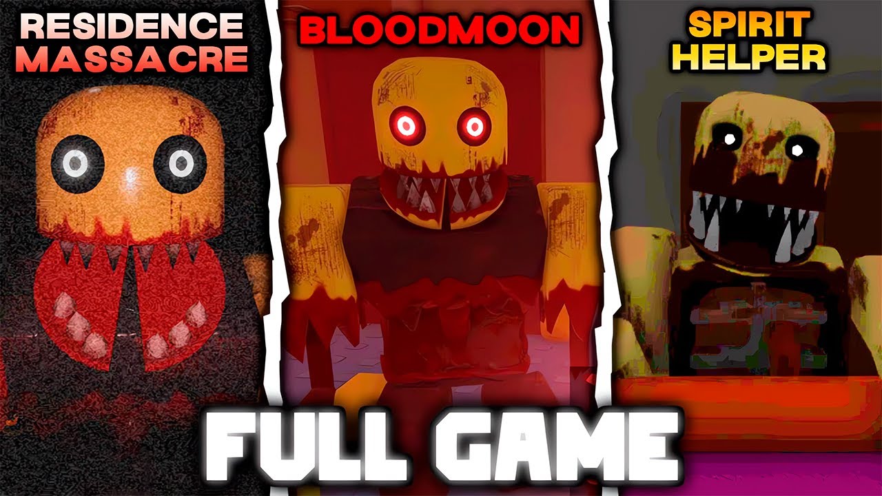 Residence Massacre + Bloodmoon + Spirit Helper - (Full Walkthrough) - Roblox