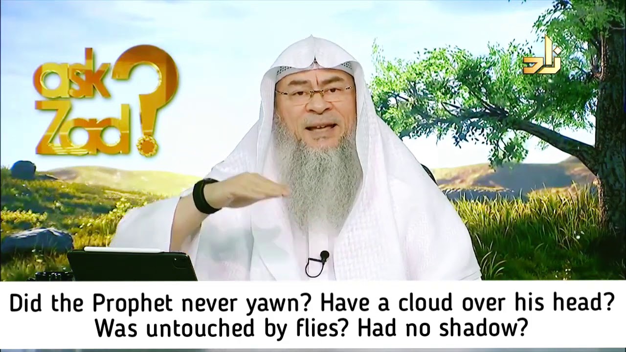 Did Prophet never yawn? Had cloud over his head? Was untouched by flies? Had no shadow Assimalhakeem