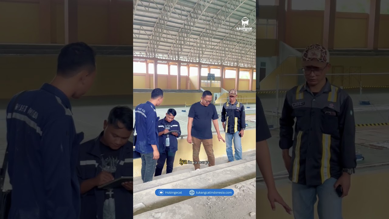 Wajib cek lantai tribun lapangan sebelum dilakukan pengecatan epoxy epogreen #jasacatrumahjogja