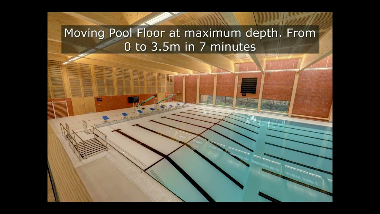 Stainless Steel Swimming Pool with moving pool floor and easy accessibility
