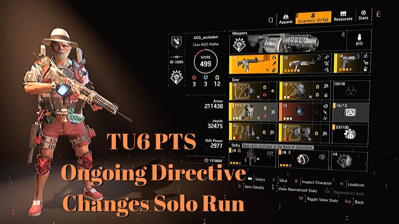 Division 2: TU6 PTS | Ongoing Directive Solo Run