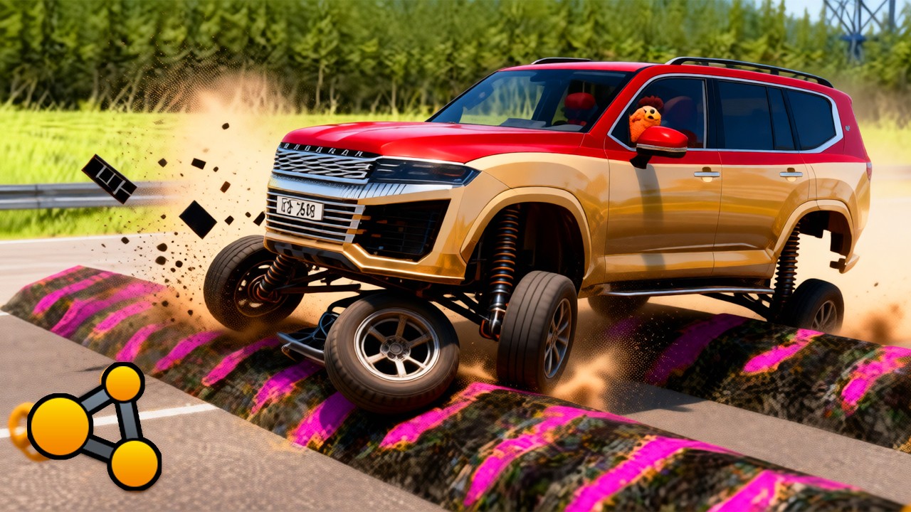 SUSPENSION DESTROYED! Extreme SpeedBump #4 🔥 BeamNG