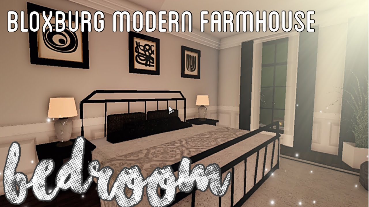 Realistic Modern Farmhouse Bedroom Bloxburg || melendezz
