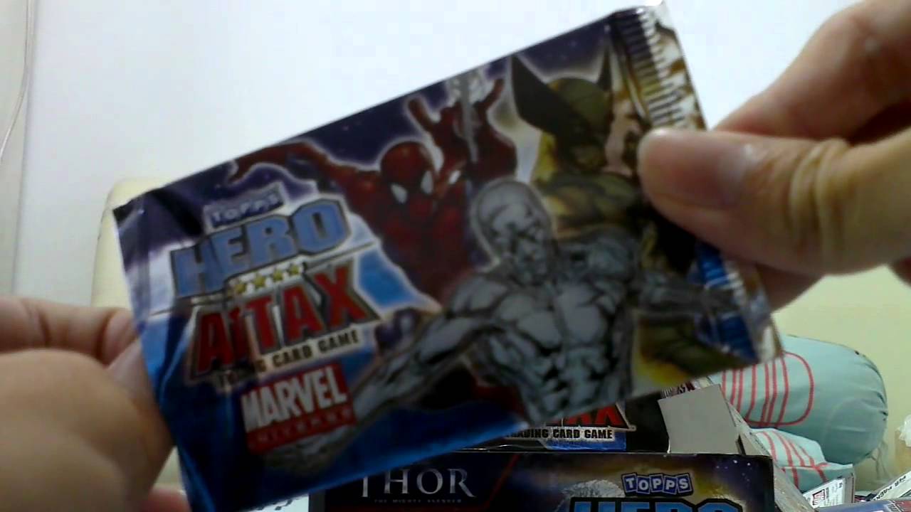 Marvel Hero Attax Series 1 booster box unboxing 3/4
