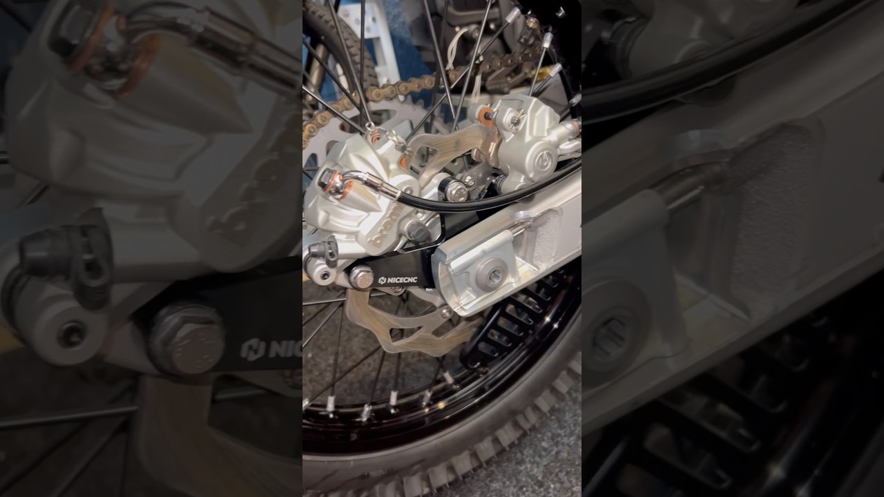 STARK VARG: DUAL CALIPER BRACKET INSTALL #starkvarg #dirtbike #installation #motorcycle #bikelife