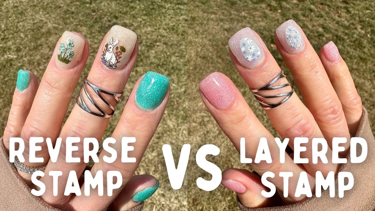 Stamping nail art for beginners: Reverse VS Layered stamps