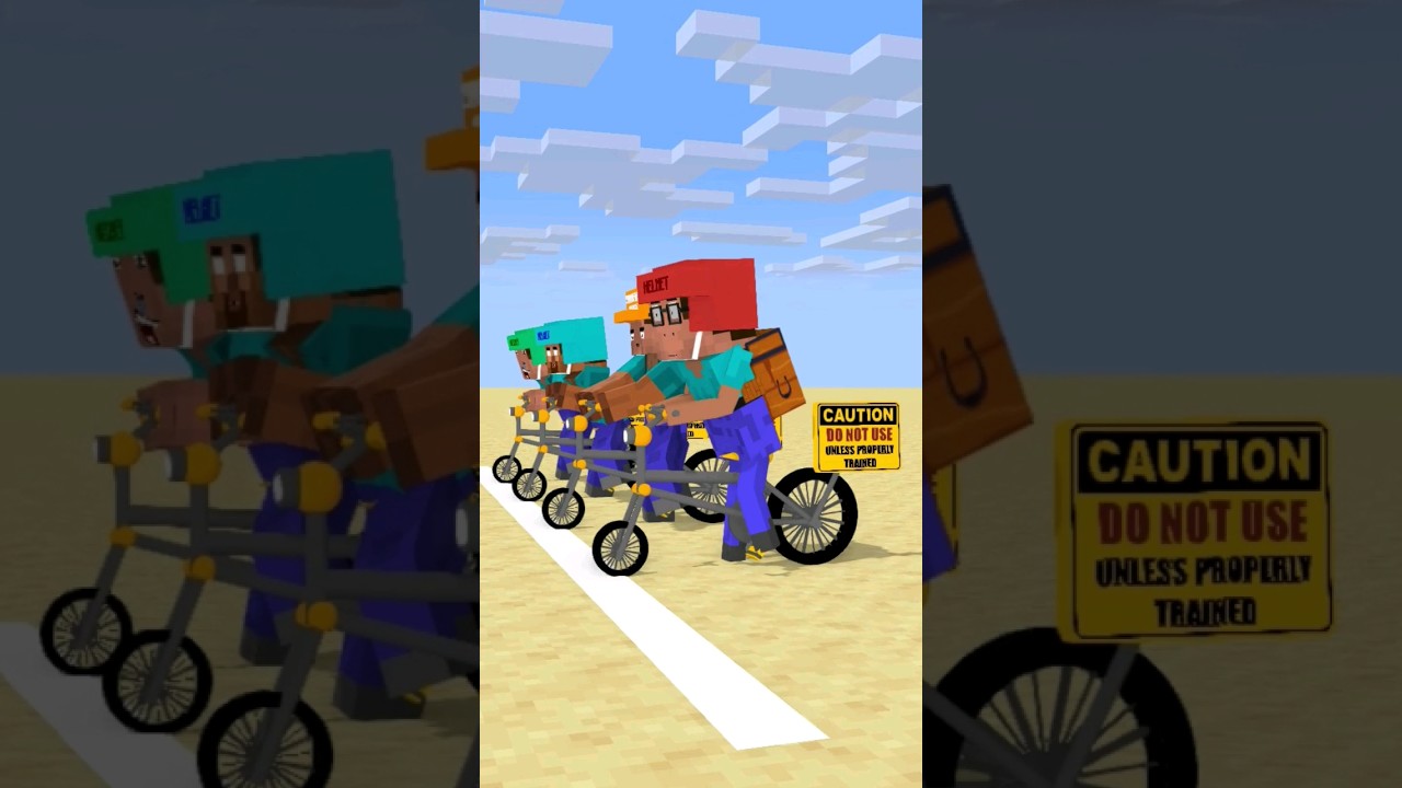 HELP Herobrine Win The Sprint Race Bike And Get The Mystery Bedrock #mashle #shorts #trending #anime
