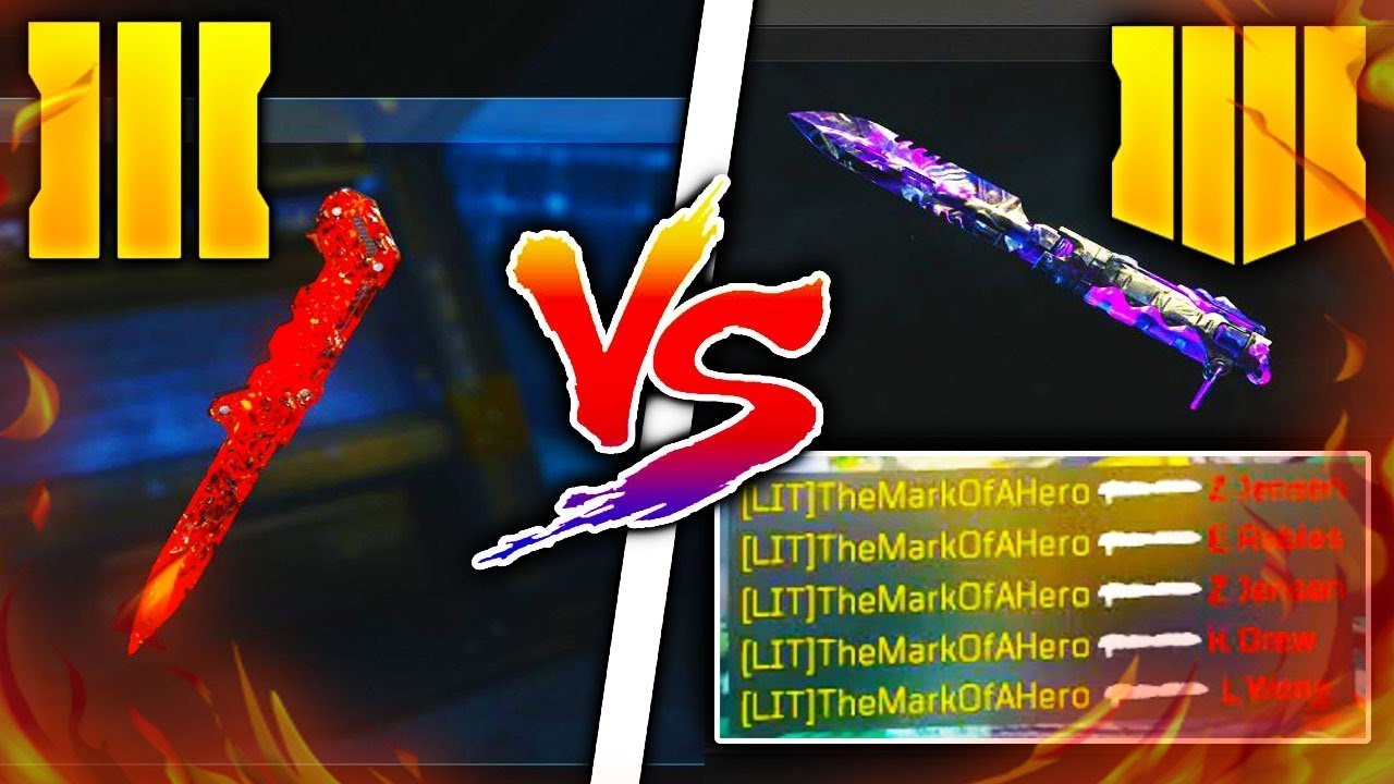 BO3 Ballistic Knife vs BO4 Ballistic Knife DLC Weapon Comparison Black Ops 4 (BO4 Days of Summer)