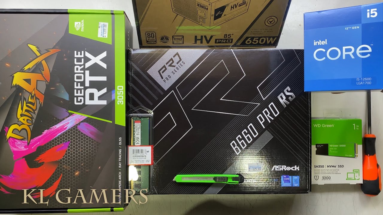 intel Core i5 12600 ASRock B660 PRO RS COLORFUL RTX3050 RGB Gaming PC Build