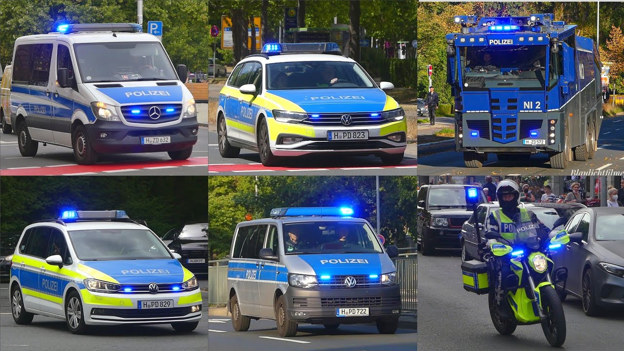 Einsatzfahrten Zusammenschnitt aus Bundespolizei, Bereitschaftspolizei & Landespolizei aus Hannover