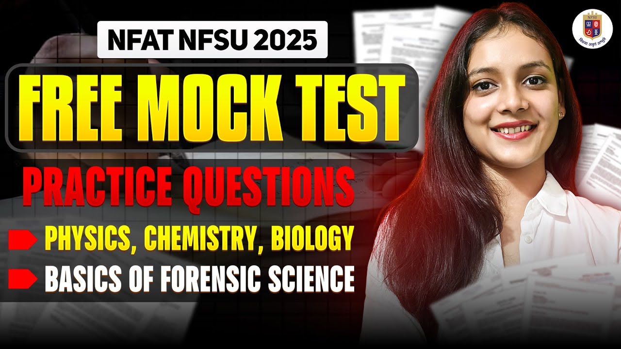 Free Practice test and PYQs & Practice questions NFAT NFSU 2025 | Priyanshi Jain | Forensic Science