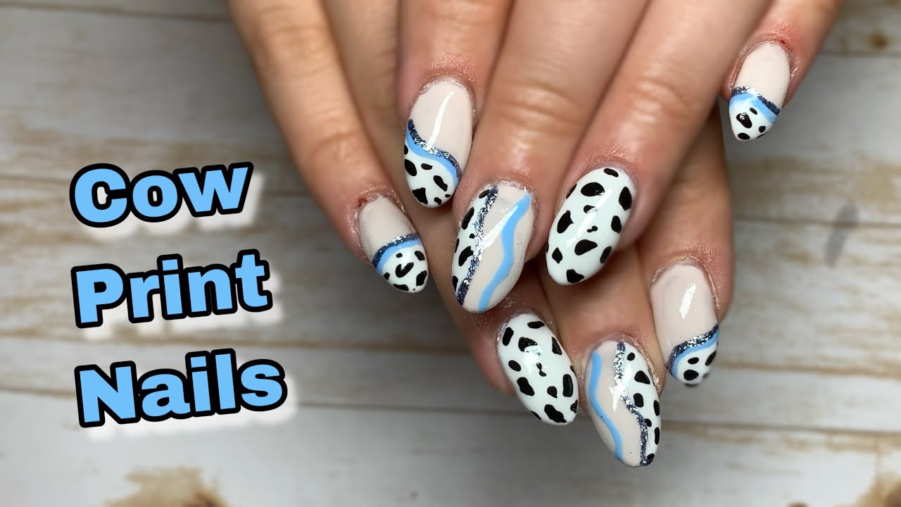 Trendy Cow Print Nail Tutorial