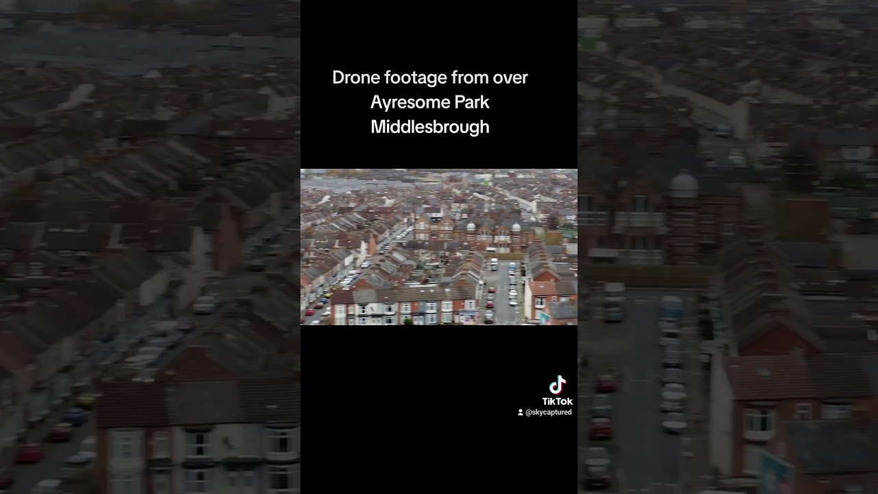 Drone footage from above Ayresome Park, Middlesbrough.