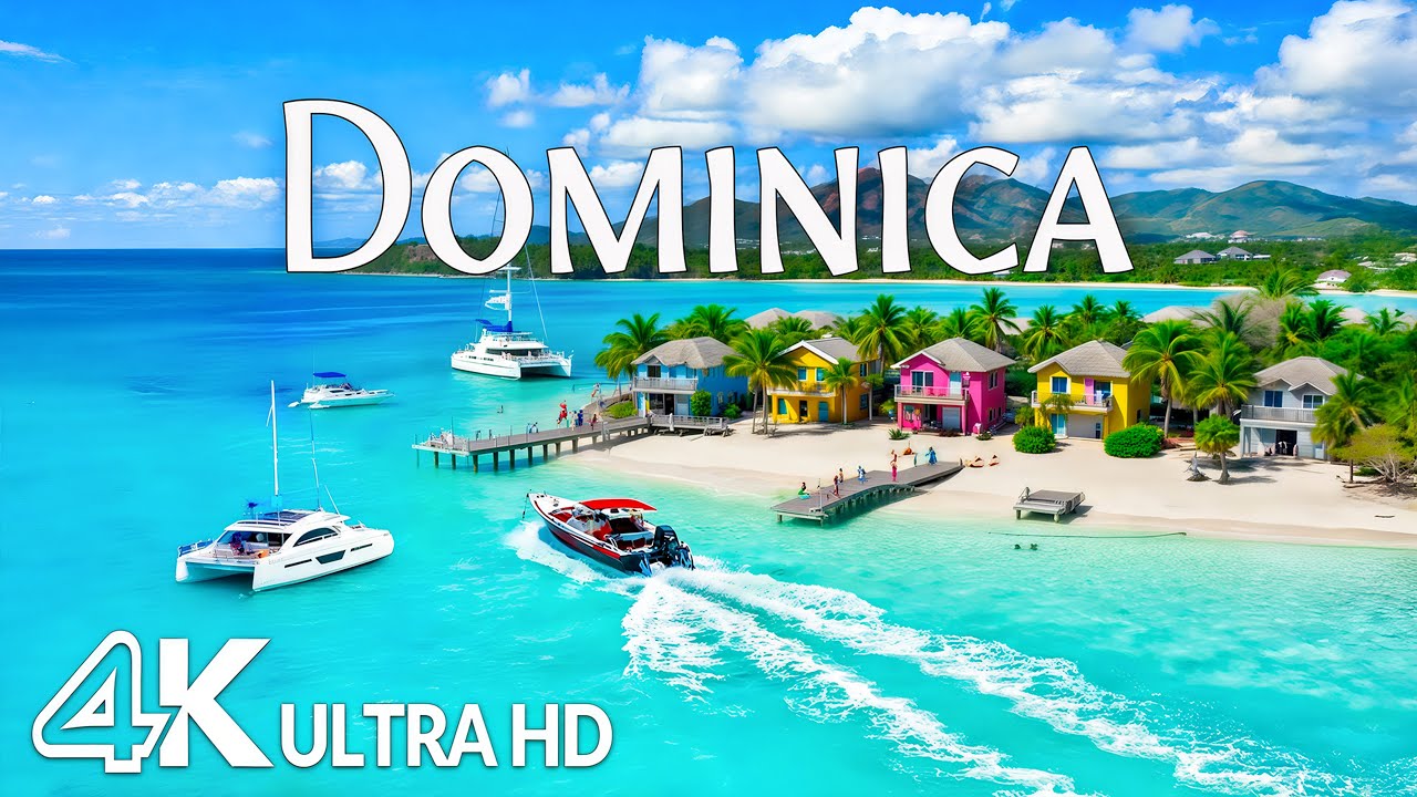 Dominica 4K – Black Sand Beaches, Turquoise Waters & Caribbean Island Paradise | Relaxing Music
